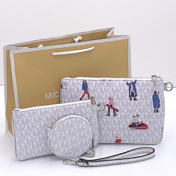 MICHAEL KORS JET SET GIRLS MULTIFUNCTIONAL WRISTLET TRIO BRIGHT WHITE MU… - Picture 3 of 13